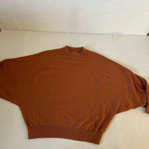 WISPR Mock Turtleneck Silk Blend Sweater Relaxed Fit and Long Sleeves Size S - Picture 8 of 8